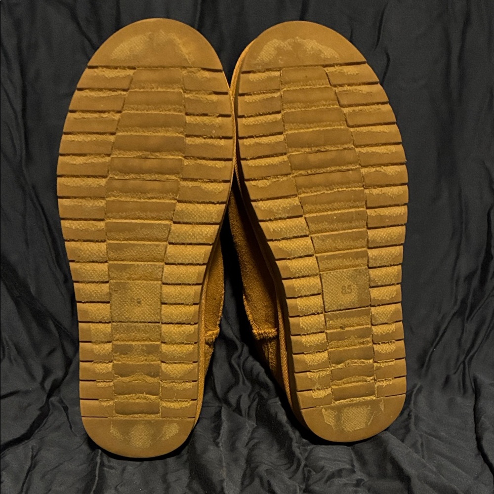Warm Tan Suede Ankle Boots - Picture 4 of 4